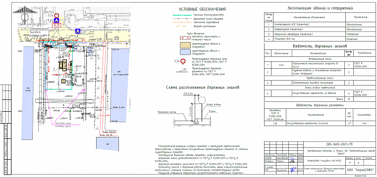 Проектирования площади контейнерной автозаправочной станции для АО «АЗ «УРАЛ»
